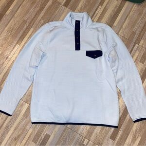 J. Crew Light Blue Quarter Snap Sweater
